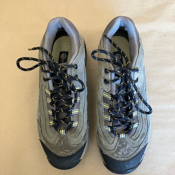 Earth Shoes - Womens Earth Shoes Saratoga Tan Leather Lace Up Outdoor Hiking Shoes Size 9.5